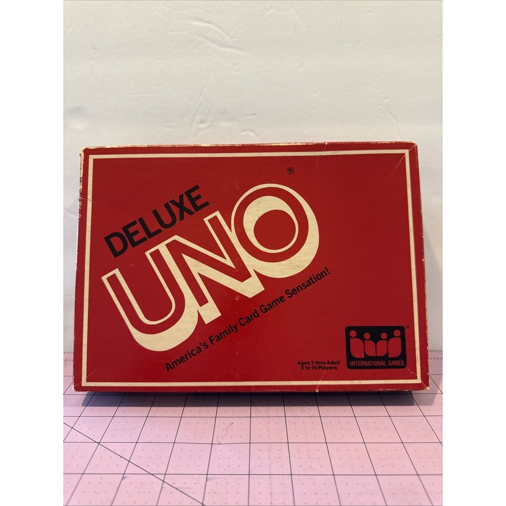 Deluxe UNO Card Game - International Games‎ #3001 Complete In Box